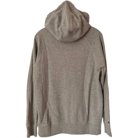 Volcom Henley Cotton Blend Snap Up Hoodie, Marled Gray - S - Picture 4 of 12